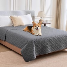 Waterproof Bed Cover for Dogs, Paw Print Quilted Bed Blanket, Washable, Pet H...