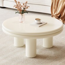 Double layered circular coffee table, modern living room center coffee table