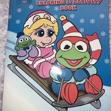 Vintage Unused Muppet Babies Holiday Coloring Activity Book Christmas 2004