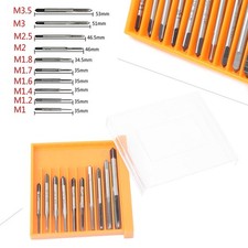 10pcs M1-M3.5 Shank Plated HSS Hand Screw Thread Metric Plug Tap Drill Bits Set