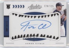 2020 Absolute Rookie Baseball Material Signatures Black Aaron Civale Auto 0jl3