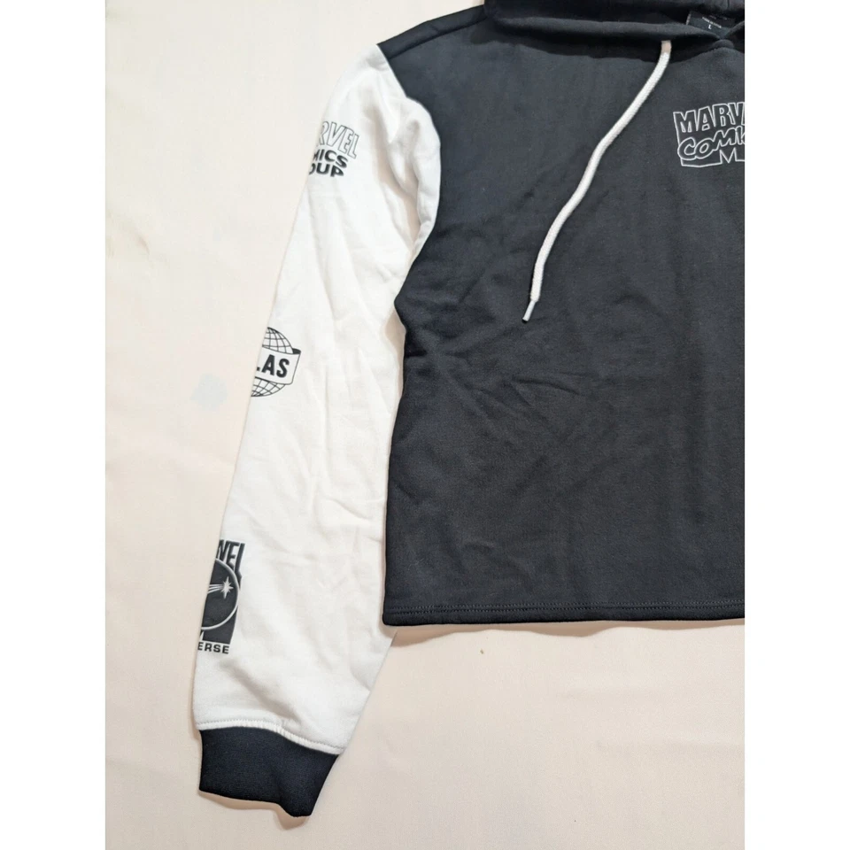 Moletom cropped feminino Marvel Comic icônico confortável loungewear lã tamanho médio - Imagem 3 de 4