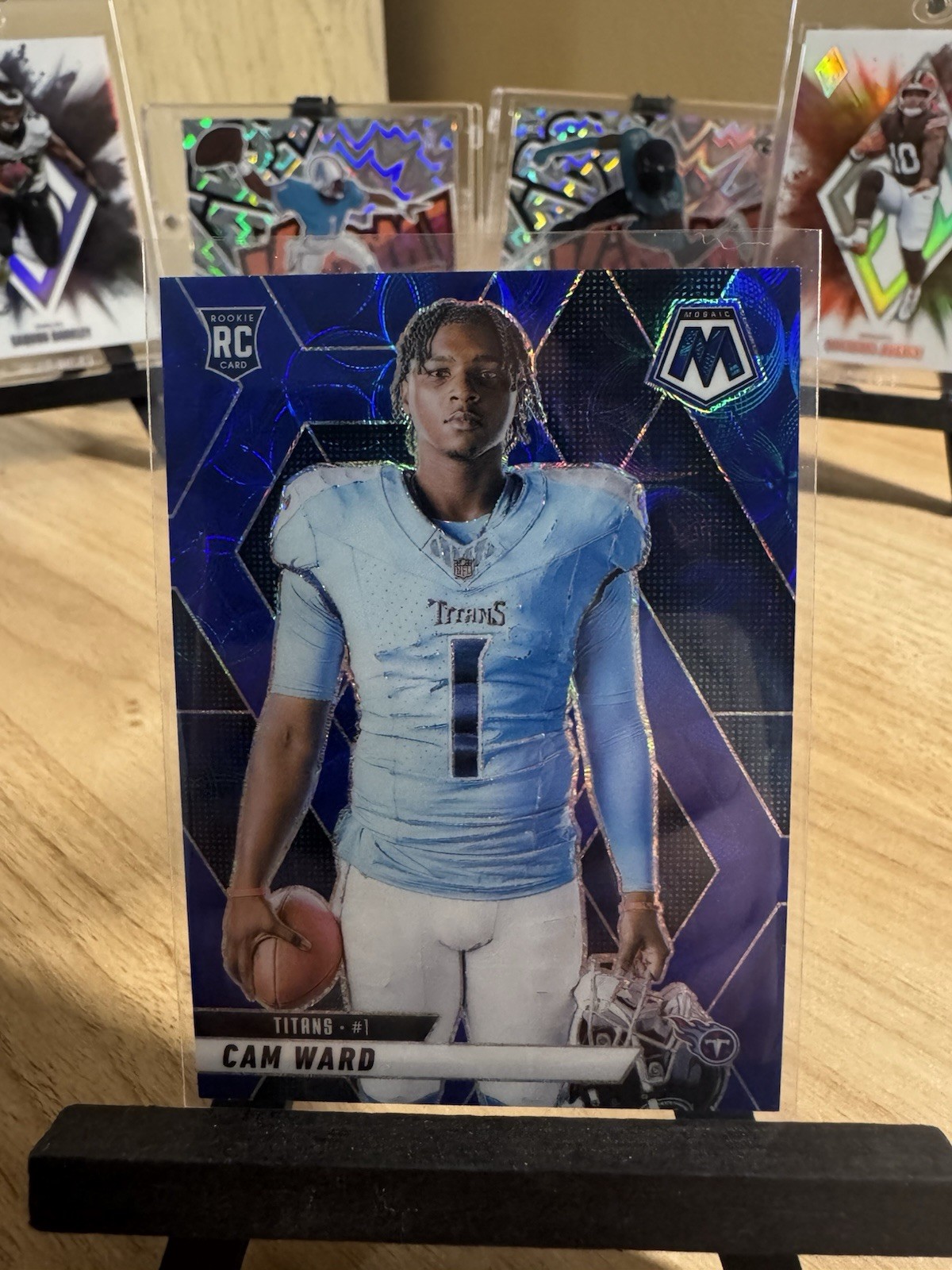 2025 Mosaic Football Cam Ward RC Variation Blue Scope # 272