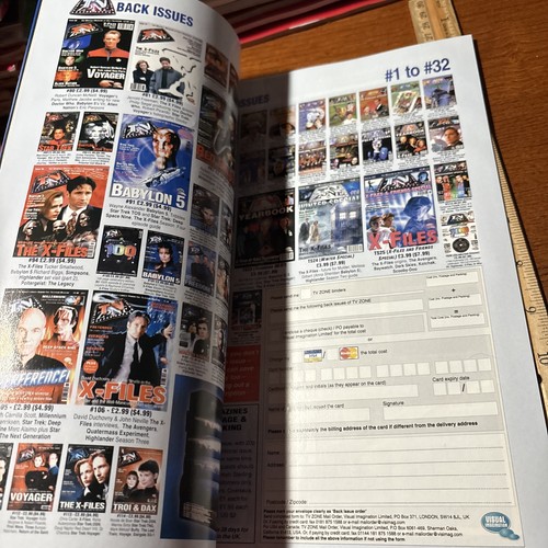 VTG 1999 TV Zone Magazine: Stargate SG-1 Babylon 5 The Crow Wild Wild West - Foto 4 di 7