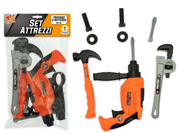 Gadget - Teorema: Teo's - Set Trapano A Batteria Con Accessori - Busta -D- Teore-image