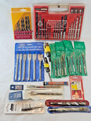 Vintage gemischt Bohrer Restposten Set Sheffield Ridgway Trend Werkzeuge Holz Mauerwerk