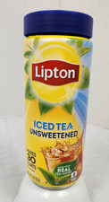 New Lipton Unsweetened Iced Tea Mix Makes 30 Quarts 3 oz Glass Jar Sealed