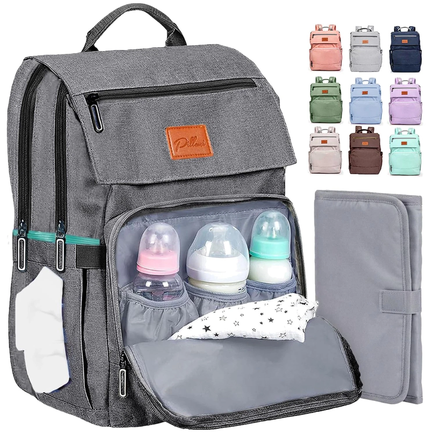 Waterproof Baby Diaper Backpack with Changing Pad