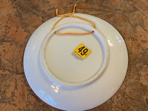 Vintage Souvenir Florida Seahorses Seashells 4" Small Trinket Plate Wall Decor - Picture 8 of 10