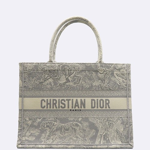 Dior M1296ZRGO Toile de Jouy Reverse Embroidered Medium Book Tote Bag