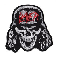 Slayer Embroidered Sew On Patch Scary Skull American Thrash Metal Band Logo
