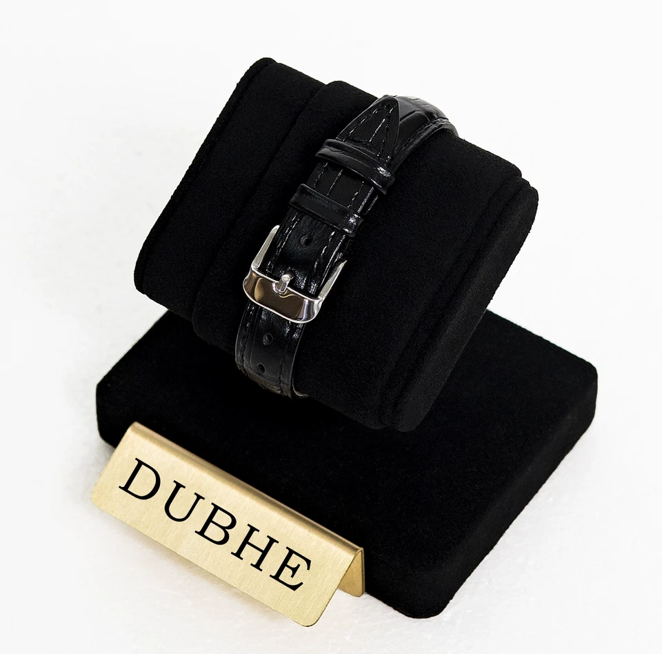 Y2K Vintage Silver Paris Dali Crash Melting Watch With Black Leather Band Gift - Image 4 of 4