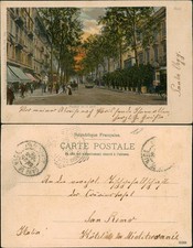 CPA Nizza Nice Avenue de la gare 1908