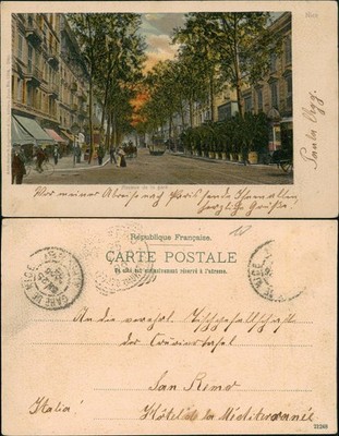 CPA Nizza Nice Avenue de la gare 1908