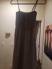 Womens Love Tree Maxi Brown Dress Size Small