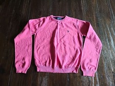 Vintage Polo Ralph Lauren Pink Knit Sweater Preppy Girls Size XL