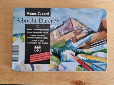 Albrecht Dürer A.W. Faber Castell Aquarellfarbstifte, 12 Stück Selten Vintage