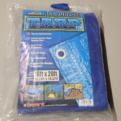 Homework All Purpose Blue Tarp 16ft x 20ft New Sealed