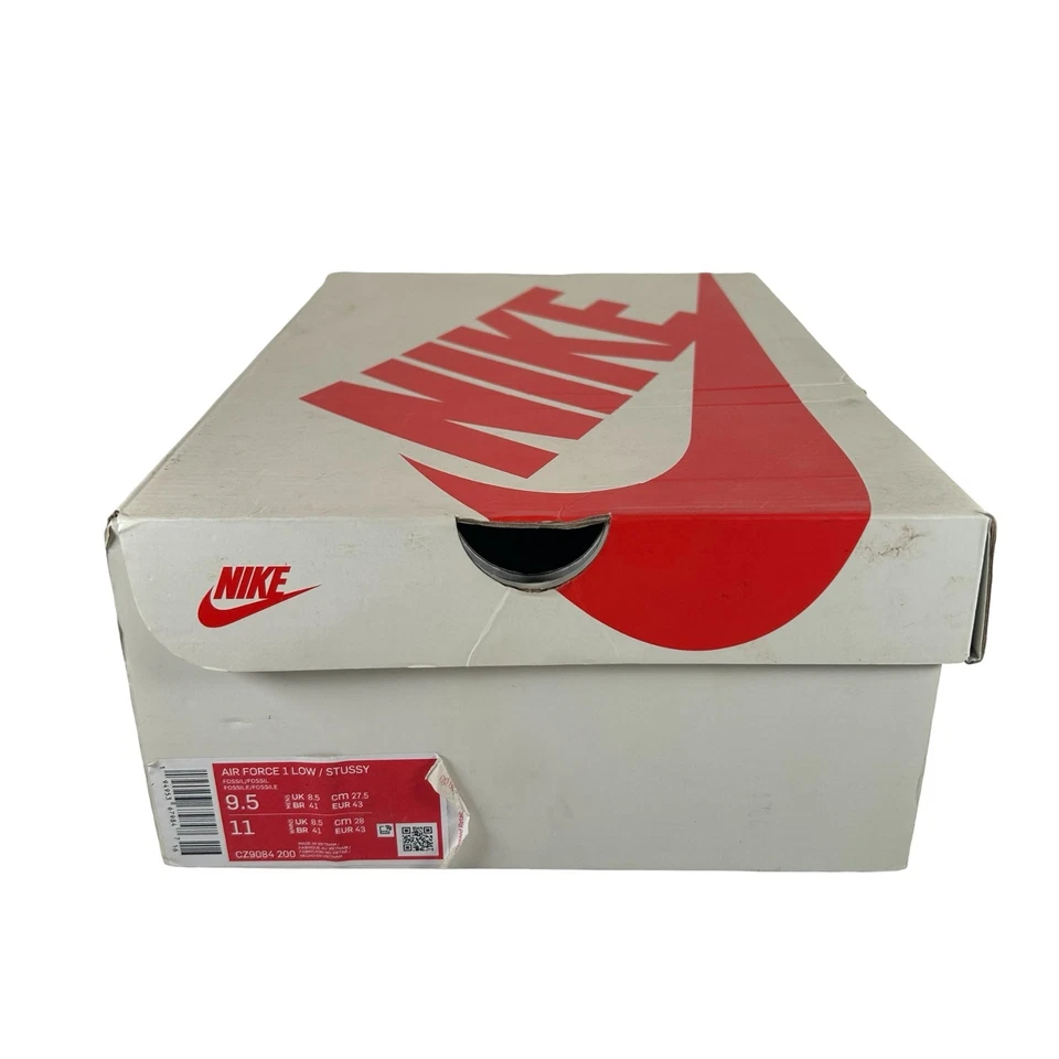 Stussy x Nike Air Force 1 Low Fossil - Talla 9.5 - CZ9084 200 Foto 2 de 4