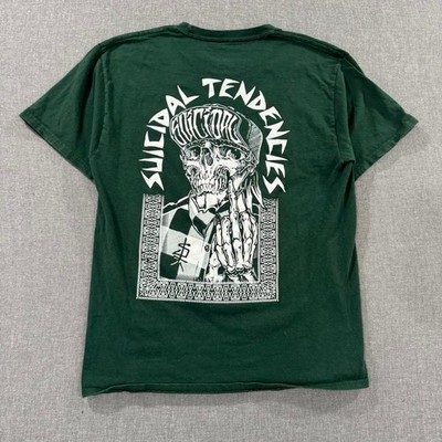Suicidal Tendencies T-shirt Metal Hardcore Band Tee Skull Green Mens Medium