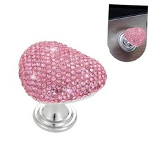 Bling Push Start Button Cover, Heart-shaped Engine Start/Stop 1 PC Pink 02