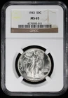 1943 Walking Liberty Half Dollar 50c NGC MS65