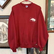 Vintage 90s RARE USA Russell Athletic Arkansas Razorbacks Sweatshirt Mens Sz XL