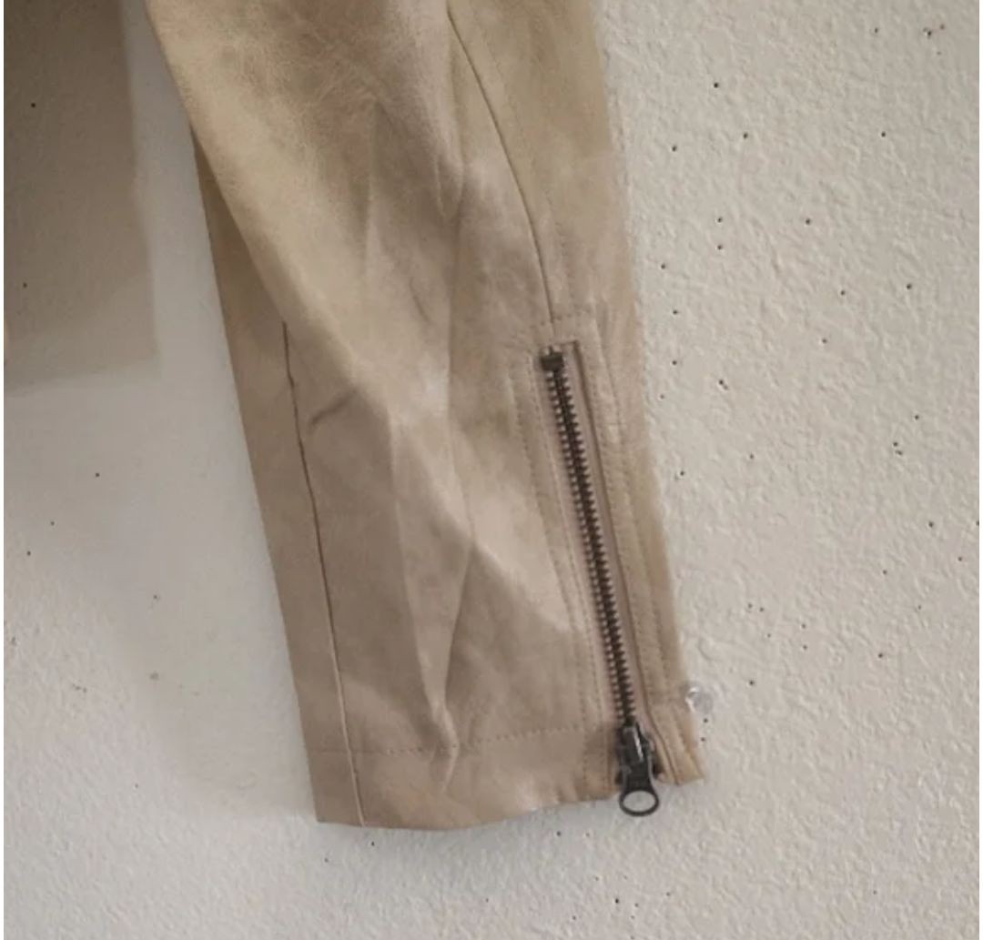 Symphony + note Women’s Beige Zip Lined Basic Jac… - image 11