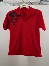 Nike Boy's Red Dri Fit Golf Polo Shirt Medium Short Sleeve