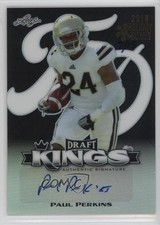2016 Leaf Metal Draft Purple Prismatic Holiday Bonus 1/19 Paul Perkins Auto 0s3
