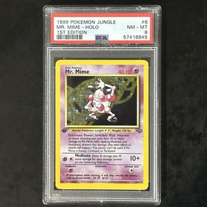 1999 Pokemon Mr. Mime Holo PSA 8 NM/Mint 1st Edition #6/64 Rare Jungle Card