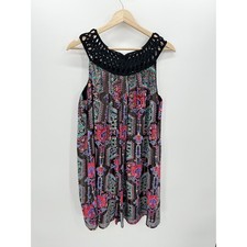 Anthro Moulinette Soeurs Linnea Mini Dress Women Medium Velvet Metallic Swing