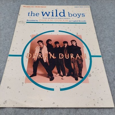 Vintage 1984 Duran Duran ''The Wild Boys'' Sheet Music With Poster