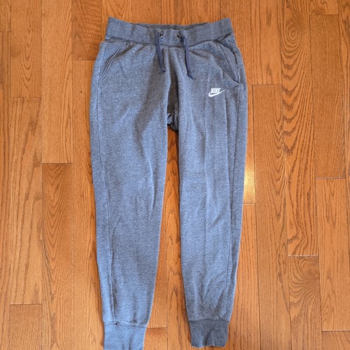 Nike graue Jogginghose Jogger Baumwollmischung Damen kleine Kordelzüge Fitness Laufen