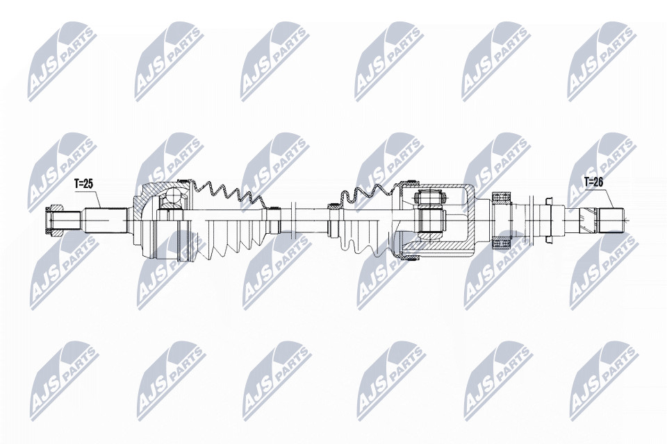 N.T.Y. NPW-RE-187.NTY Drive Shaft for DACIA