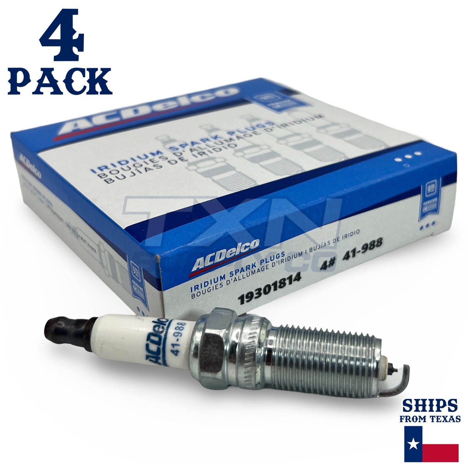 4 Pack Genuine GM ACDelco Iridium Spark Plugs 41-988