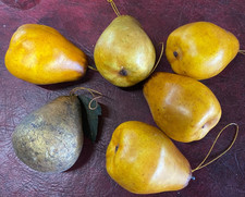 Artificial Food Fruit Prop Realistic 6 PEARS 4" Decoration Home Staging Ornament