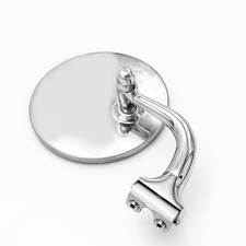 Silber Edelstahl Rund Rückspiegel für Oldtimer Seite Ersatz