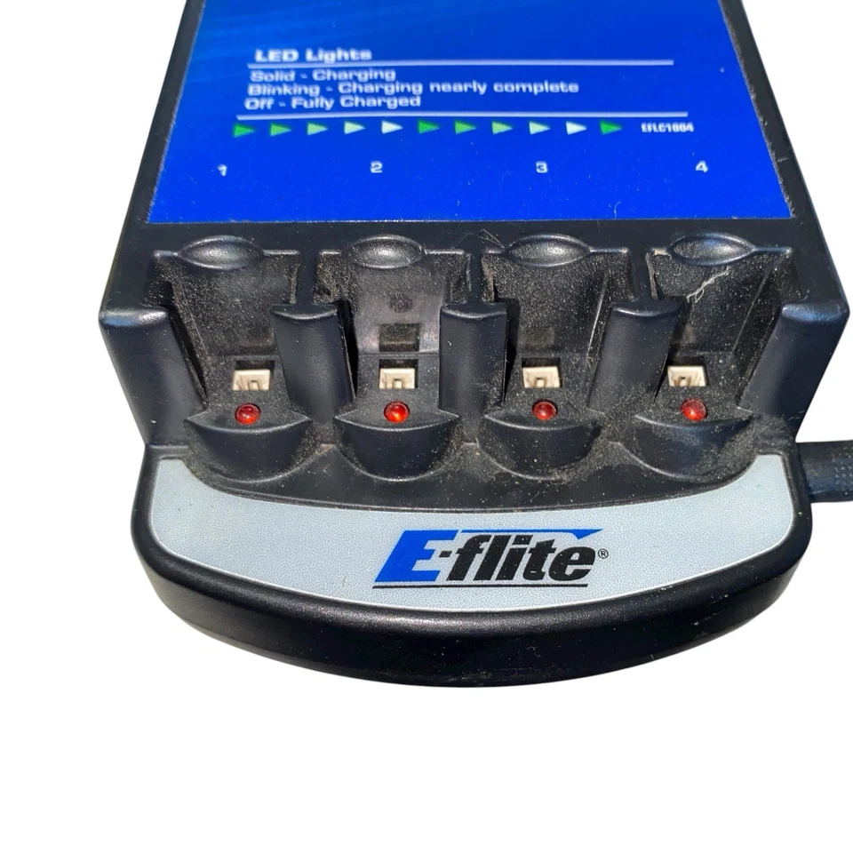 Eflite Celectra 4-Port 1 Cell 3.7V 0.3A DC Li-Po Charger EFLC1004 - Image 3 of 3