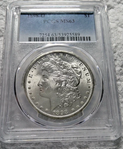 1898 O Morgan Silver Dollar PCGS MS 63 Great luster and Eye Appeal Look X1
