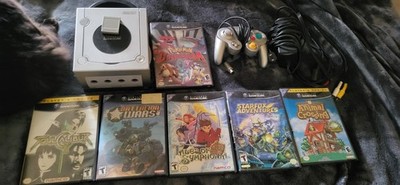 Nintendo GameCube DOL-101 Platinum Silver ALL OEM BUNDLE 6 Games Pokemon