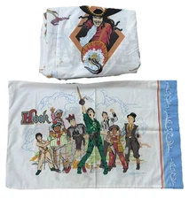 RARE Vtg 1991 HOOK Movie SHEET SET! Robin Williams Peter Pan Lost Boys CAPT Cool