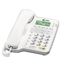 AT T CL2909 Corded Phone with Speakerphone and Caller ID/Call Waiting, White