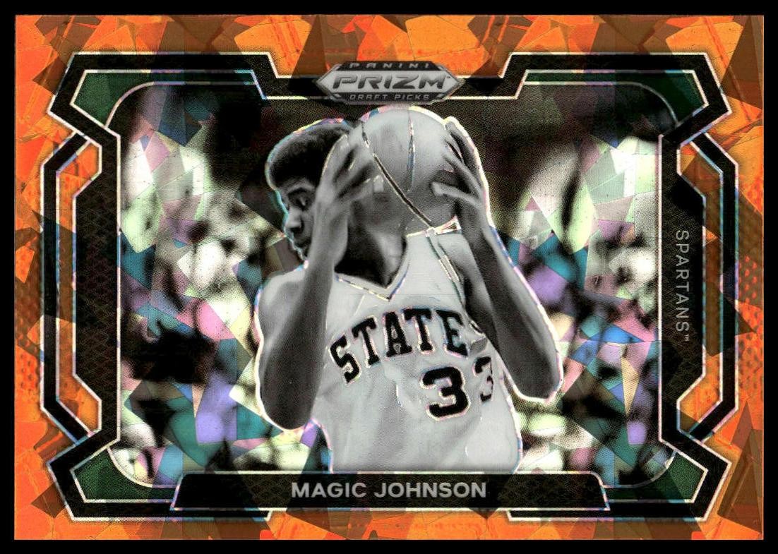 2024 Panini Prizm Draft Picks Variation #23 Magic Johnson Prizms Orange Ice