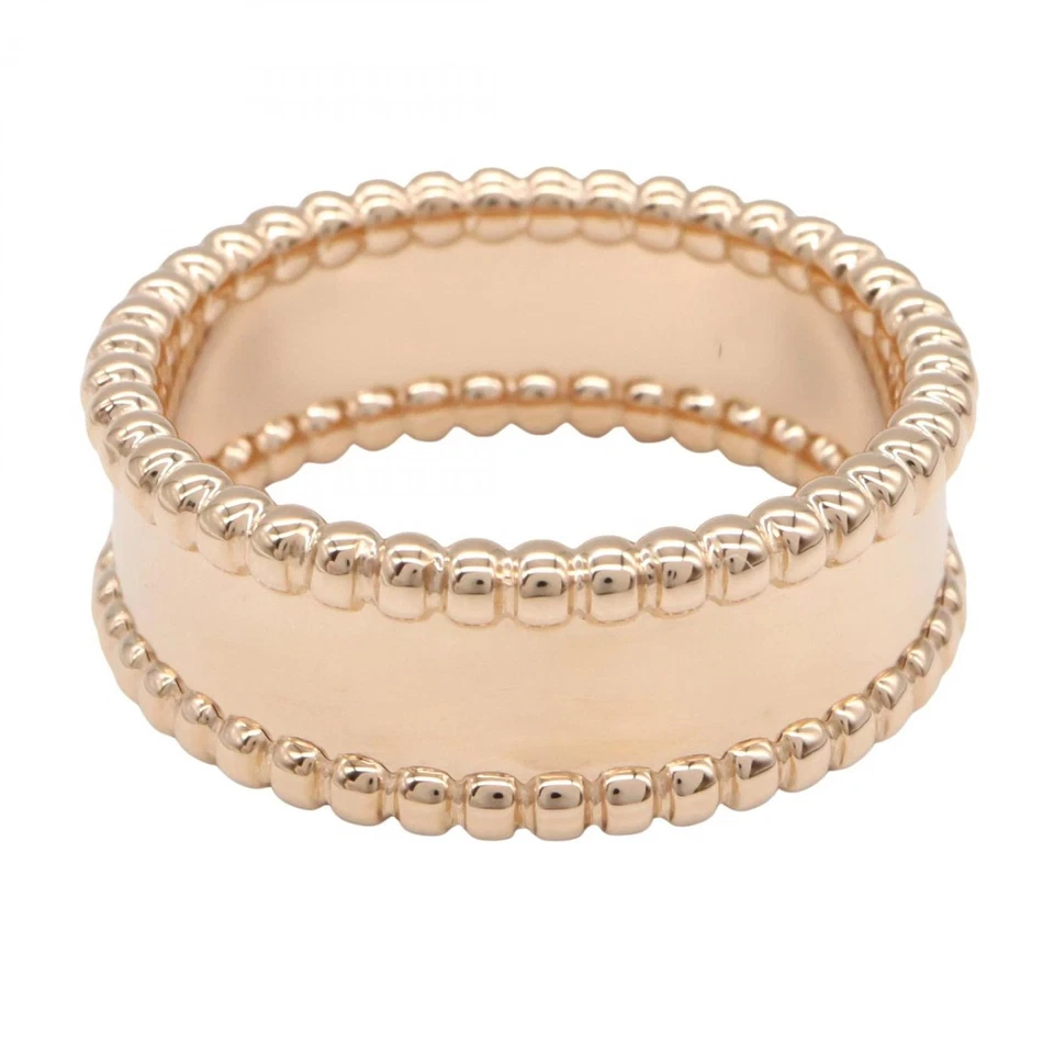 Van Cleef & Arpels Perlee Senior Chute Ring 18KRG Pink Rose Gold Used #57 Size 8 - Image 3 of 4