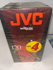 NEW SEALED 4 PACK Of JVC SX120 T-120 SX Blank High Energy VHS Video Cassettes