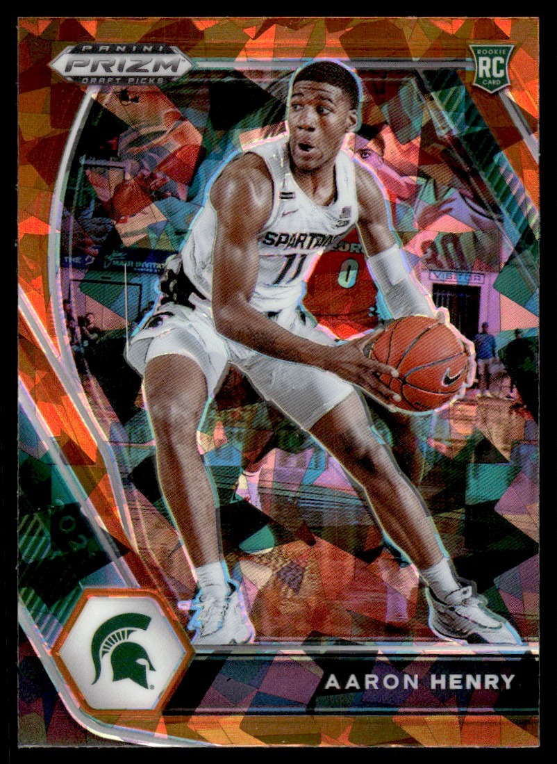 2021-22 Panini Prizm Draft Picks Prizms Orange Ice Aaron Henry #48 20393