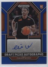 2023-24 Panini Prizm Draft Picks Blue 50/125 Isaiah Wong #DPA-IWG Auto 0c2