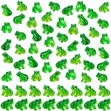 SYWHXY 60 PCS Mini Resin Frogs Green Frogs Figurines Miniature Animals Garden...