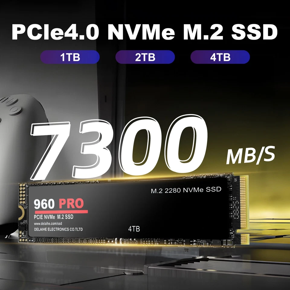 960 PRO 1TB 2TB 4TB Gaming SSD für PCIe Gen 4.0 M.2 NVMe Interne Festplatte